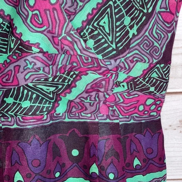 Nanette Lepore V Neck Silk & Linen Dress - Picture 5 of 10